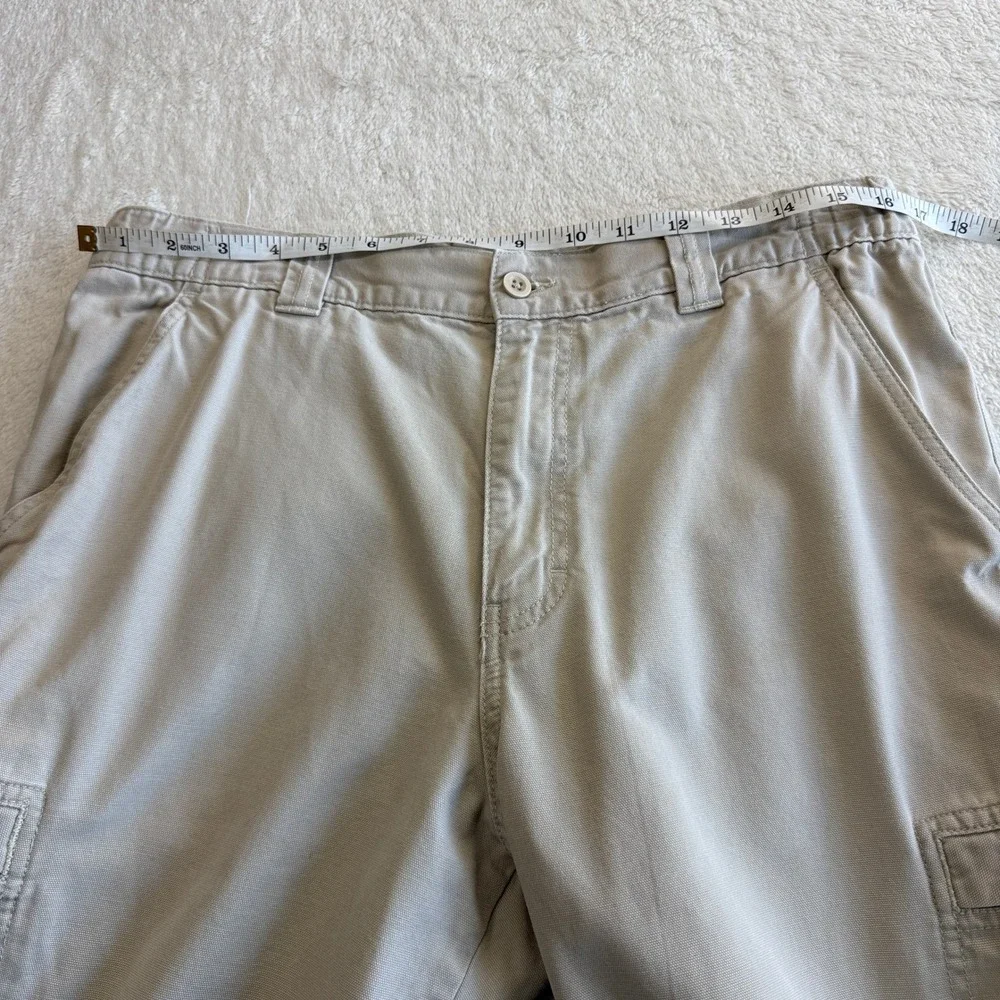 LL‎ Bean Comfort Waist Khaki Cargo Pants Mens 33x30 Gorpcore Dadcore Cotton